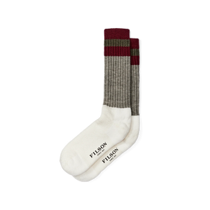 1970s Logger Thermal Socks - Forest/Maroon