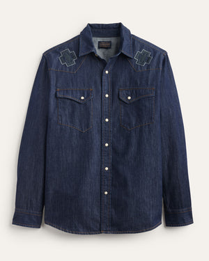 Denim Gambler Shirt : Dark Denim/Rodeo