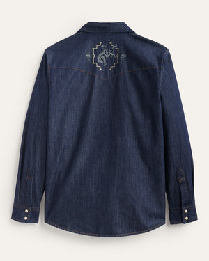Denim Gambler Shirt : Dark Denim/Rodeo
