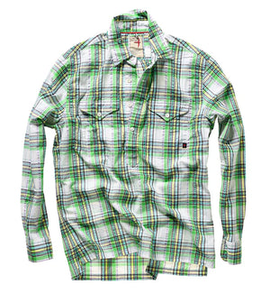 The Seersucker Popover - Green Multi Exploded Plaid