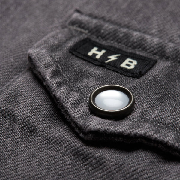Dust Up Denim Snapshirt : Jovi Grey Wash