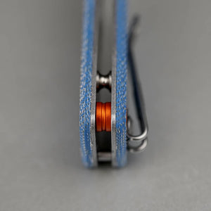 Vosteed Porcupine Modswap- Blue Micarta Handle With Extra Set of Blue Cheese Scales