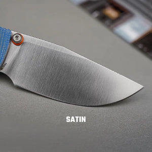 Vosteed Porcupine Modswap- Blue Micarta Handle With Extra Set of Blue Cheese Scales