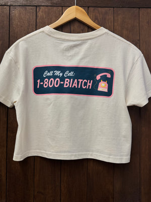 Call My Cell Crop Tee