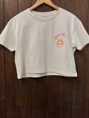 Call My Cell Crop Tee