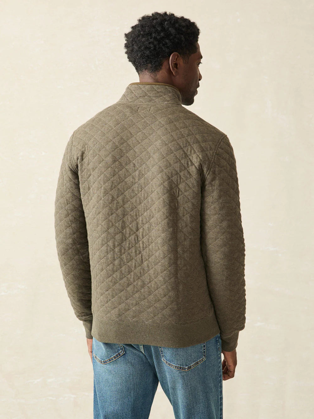 Epic Quilted Fleece Pullover - Olive