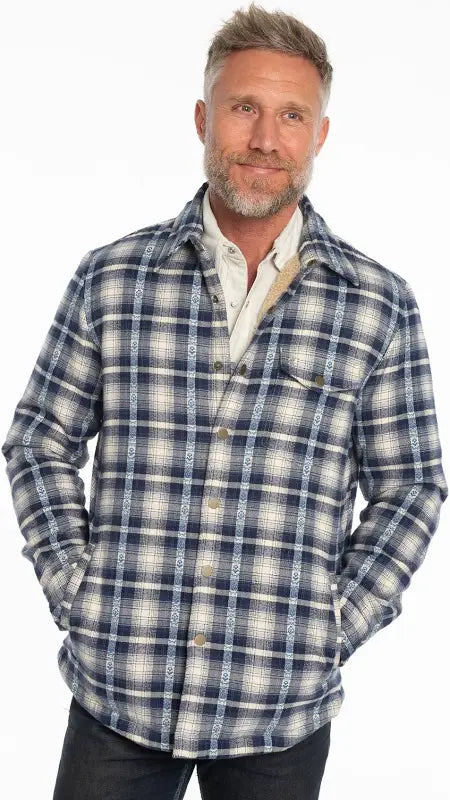 Sherpa Shacket - Yeats Plaid