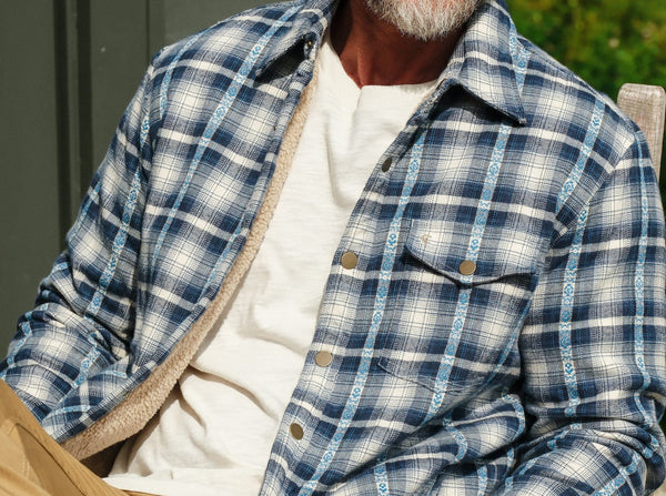 Sherpa Shacket - Yeats Plaid