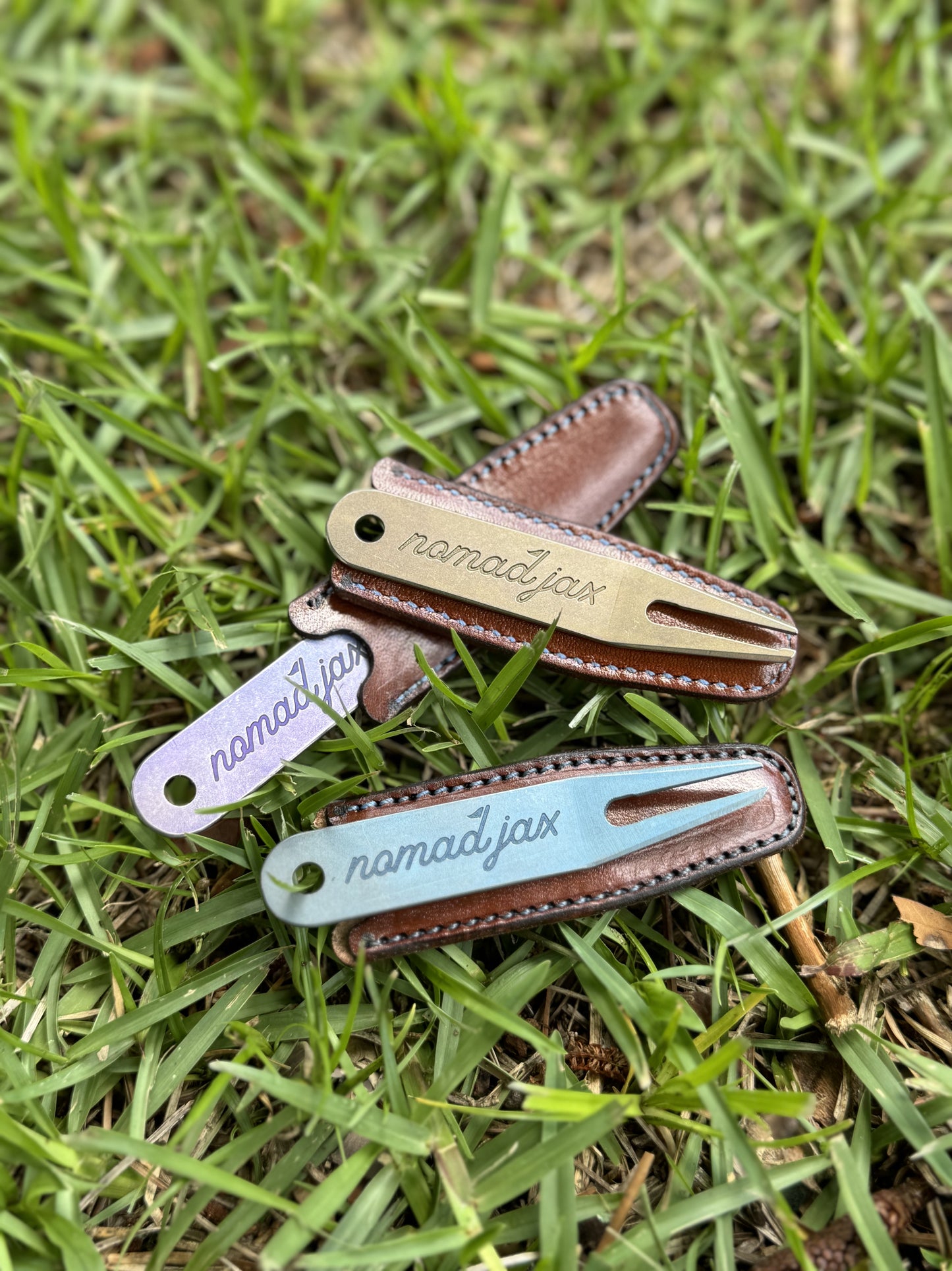 Limited Edition Titanium Nomad Jax Script Divot Tool