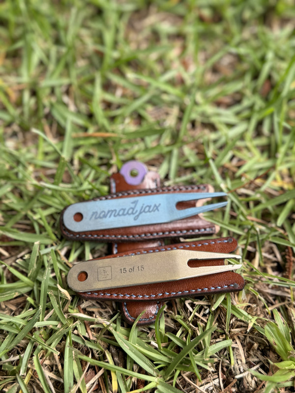 Limited Edition Titanium Nomad Jax Script Divot Tool