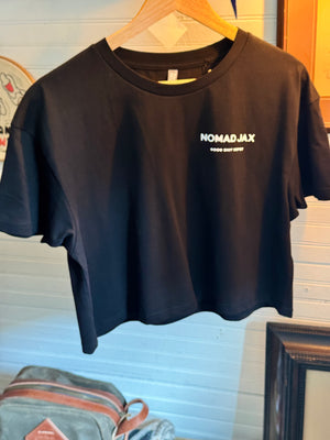 Hold My Horses Crop Tee- Blk/Wt