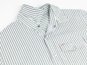 Short Sleeve Performance Pearl Snap - Sage Seersucker