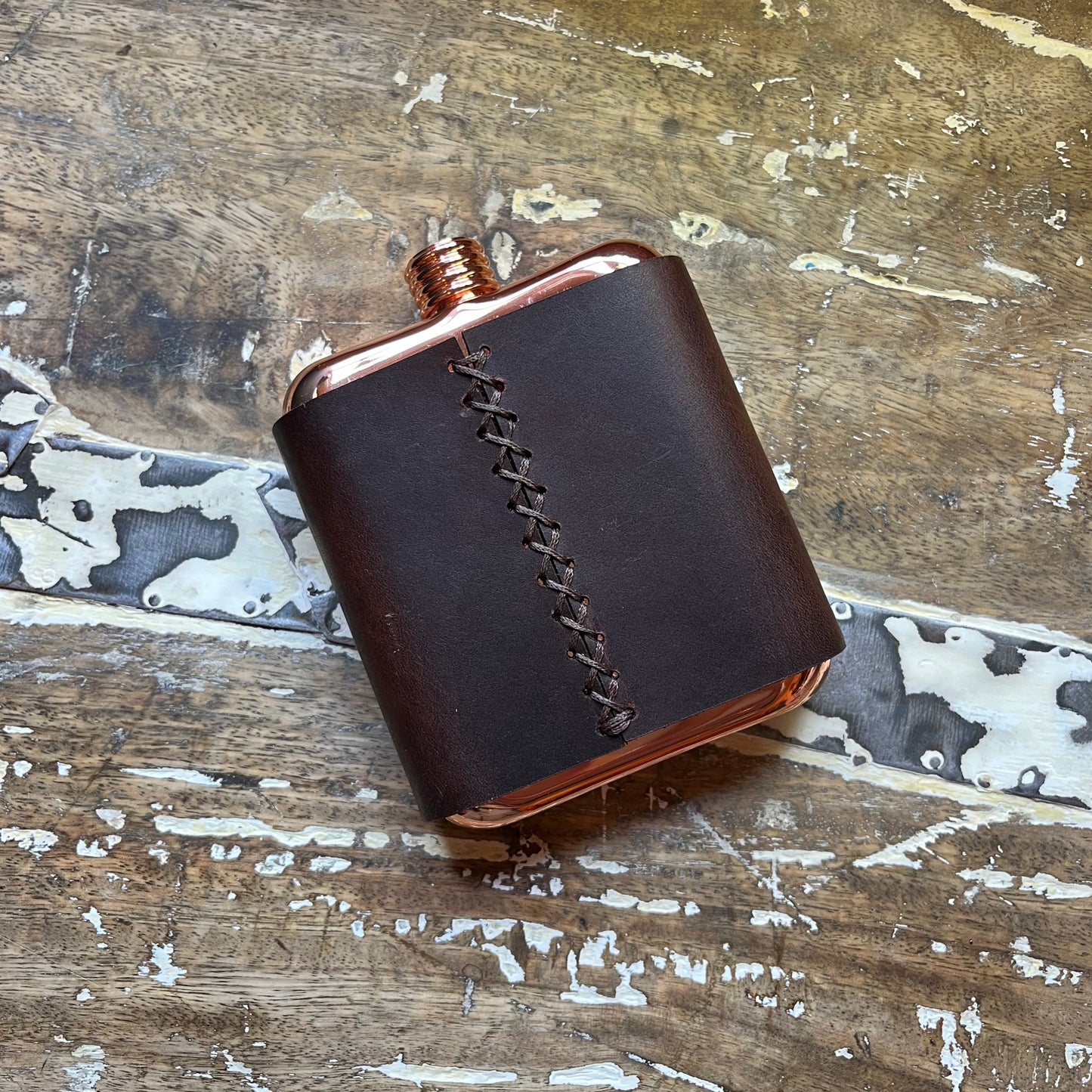 Leather-Wrapped Nomad Jax Flask