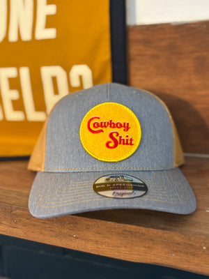 Cowboy Shit Topo Chico Trucker Hat - Grey/Gold