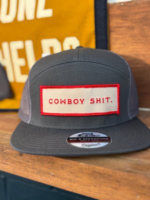Cowboy Shit 7 Panel Trucker - Grey