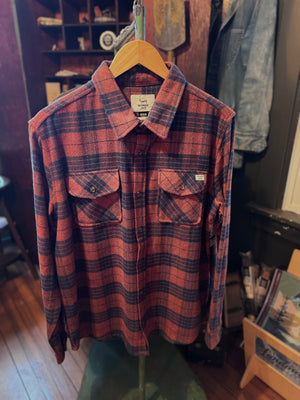 Costello LS Flannel- Brick/Navy Plaid