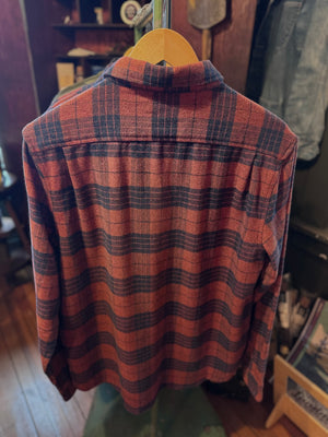 Costello LS Flannel- Brick/Navy Plaid