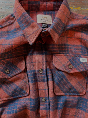 Costello LS Flannel- Brick/Navy Plaid