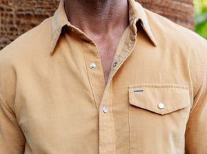 SS Corduroy Pearl Snap - Irish Coffee