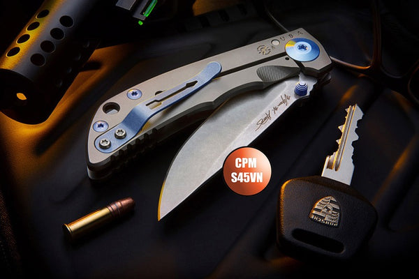 SPARTAN HARSEY FOLDER 3.25 BLUE ANO HARDWARE (S45VN)