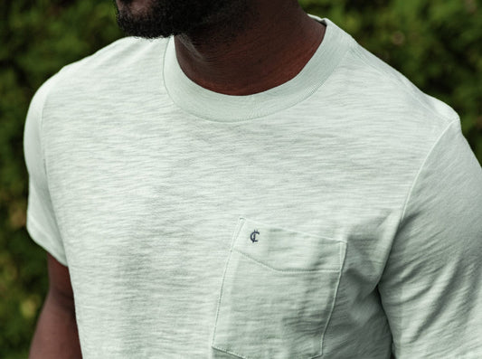 Slub Cotton Pocket T-Shirt - Jade