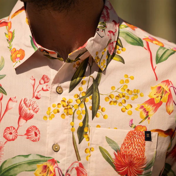 Journey SS Button Up Shirt - Dusty Violet