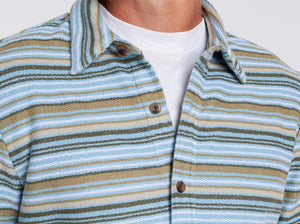 Mexicali Knit Overshirt - Olive/Multi