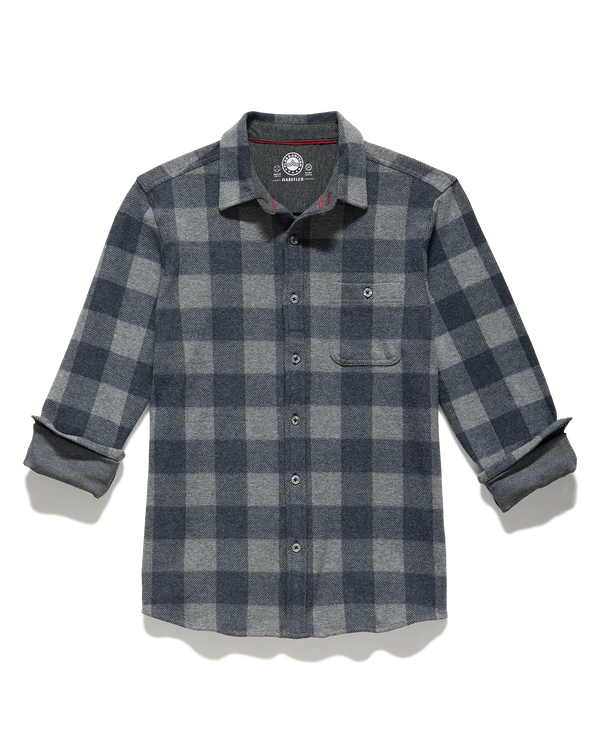 Thatcher Hero Knit Flannel - Navy/Grey