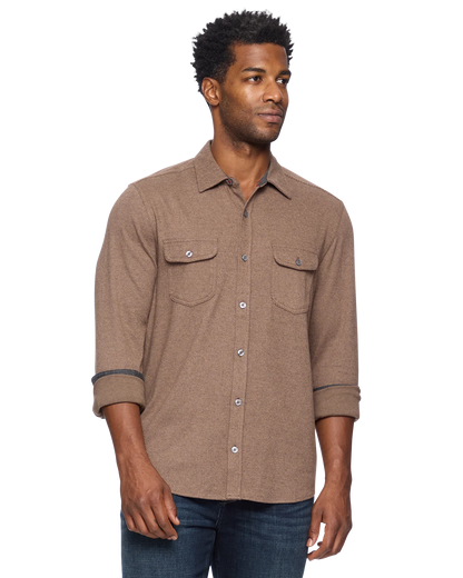 MADEFLEX HERO STRETCH PERFORMANCE SHIRT - BROWN