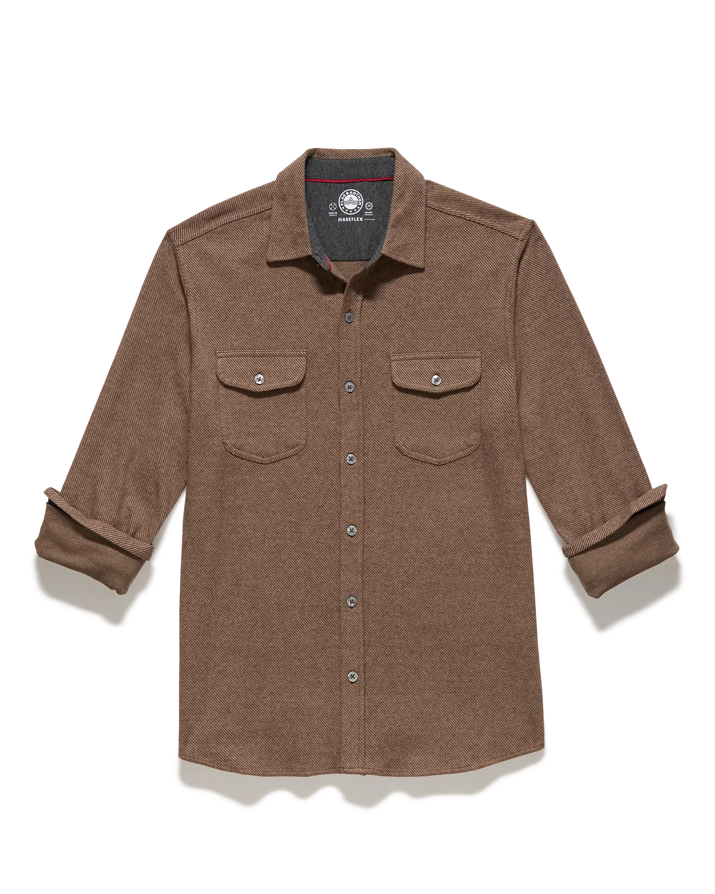 MADEFLEX HERO STRETCH PERFORMANCE SHIRT - BROWN