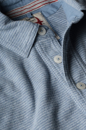 Mariner Polo : Sky Blue / Wht Stripe