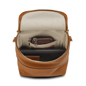 Mini Pocket Backpack: Tan