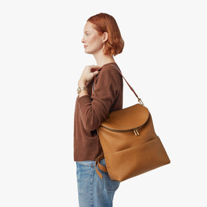 Mini Pocket Backpack: Tan