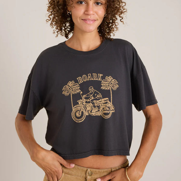 Moto Skeleton Boxy Crop Top
