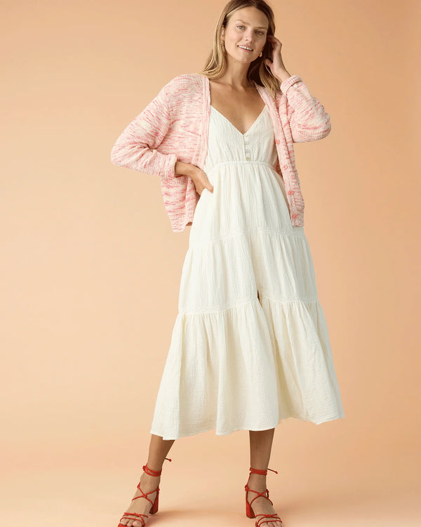 Daphne Lace Trim Button Up Dress