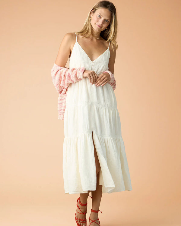 Daphne Lace Trim Button Up Dress
