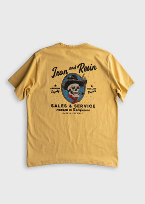 Old Cowboy Pocket Tee- Gold