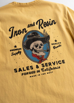 Old Cowboy Pocket Tee- Gold