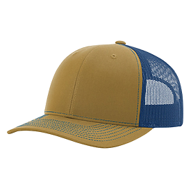 Richardson 112 Trucker Snapback Cap - Biscuit/True Blue