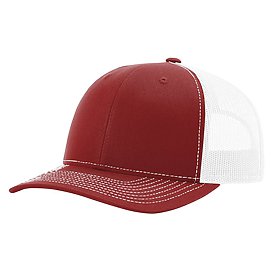 Richardson 112 Trucker Snapback Cap - Cardinal/White