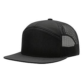 Richardson 7 Panel Trucker - Black