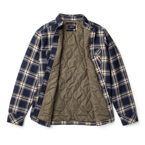Backwoods Overshirt Jacket Flannel - Navy