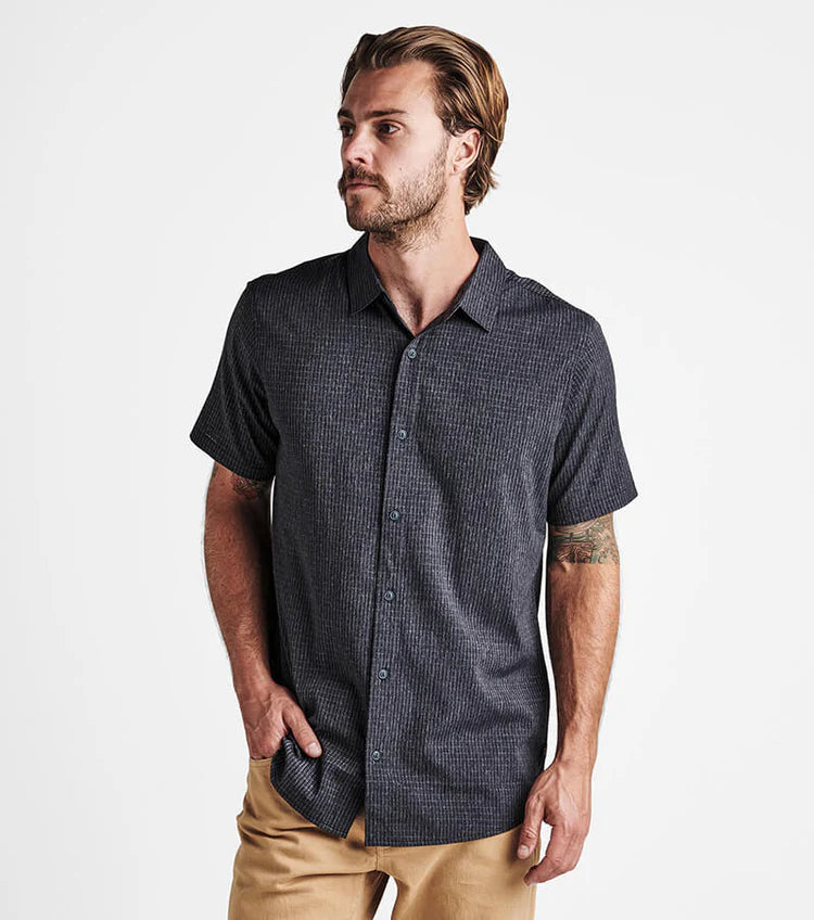 Bless Up Breathable Button Up Shirt - Black