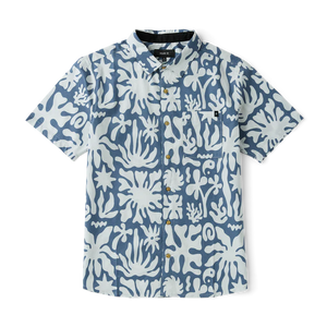 Journey Short Sleeve Woven Button Down - Neptune