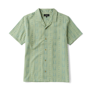 Gonzo Short Sleeve Woven Button Up - Dusty Green
