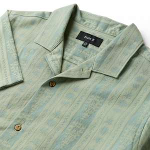 Gonzo Short Sleeve Woven Button Up - Dusty Green