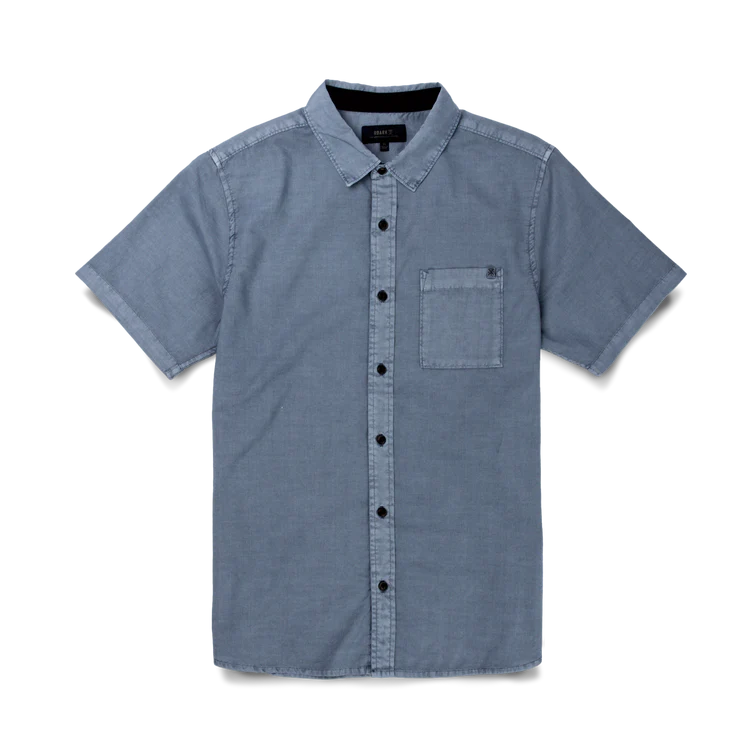 Made to Fade Short Sleeve Button Up Shirt  - Washed Slate