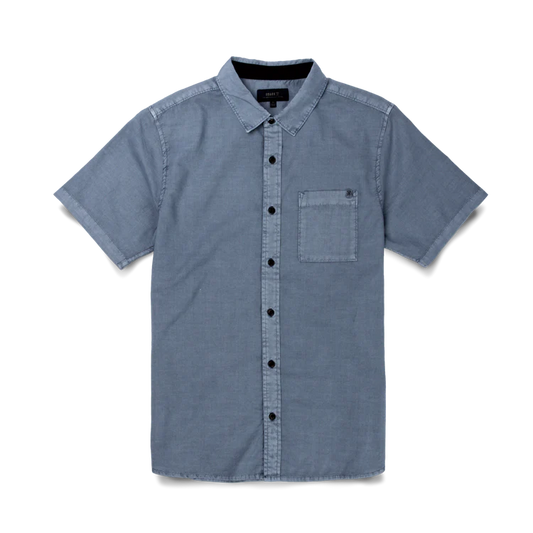 Made to Fade Short Sleeve Button Up Shirt  - Washed Slate