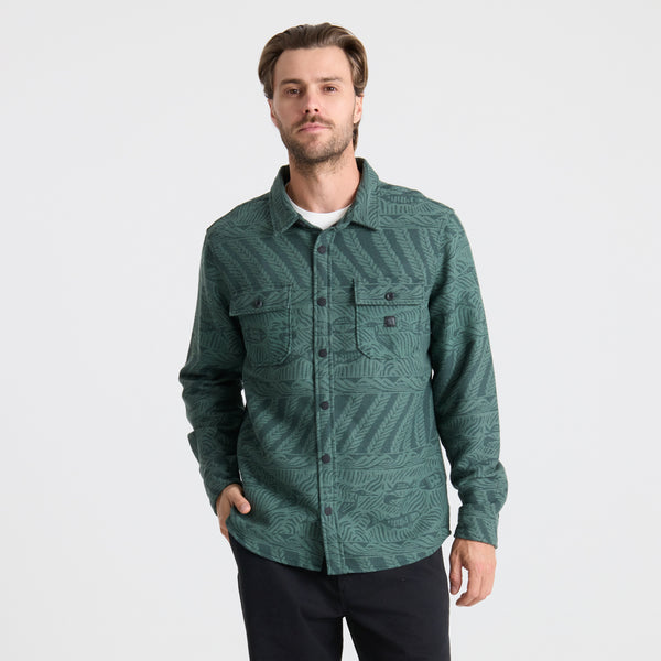 Nordsman Jacquard Long Sleeve Flannel : Dark Forest
