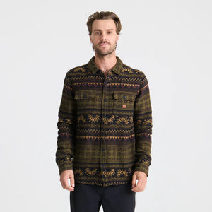 Nordsman Jacquard Long Sleeve Flannel - Dark Military